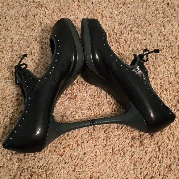 Vintage Nine West Peep Toe Heels Size 8.5 (07gw1) - Picture 7 of 13